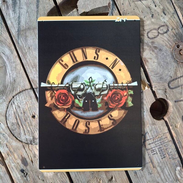 Guns N Roses logo - Metalen wandbord