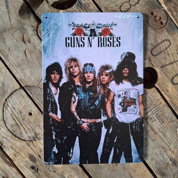 Guns N Roses Band - Metalen wandplaat