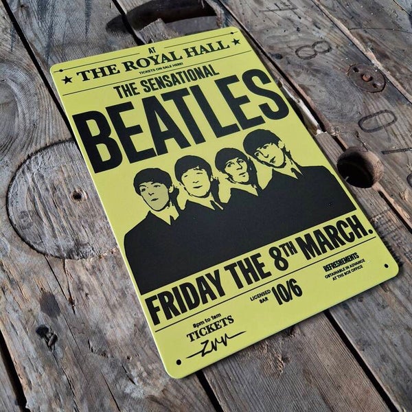 Beatles Poster - Metalen wandplaat