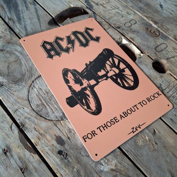 AC/DC Kanon - Metalen wandplaat