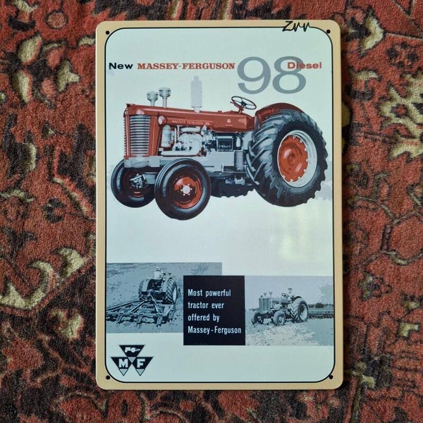 Massey Ferguson 98 - Metalen wandbord
