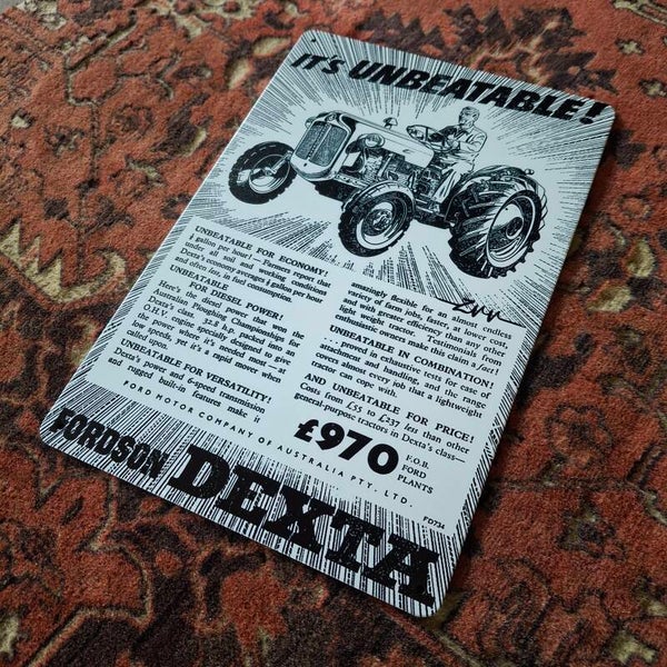 Fordson Dexta - Metalen wandbord