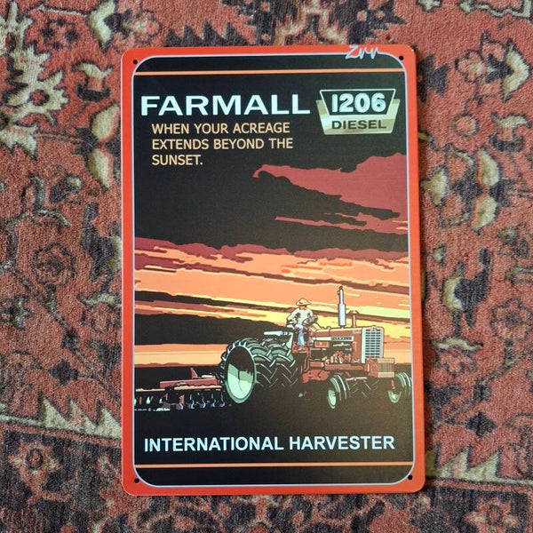 International 1206 - Metalen wandplaat