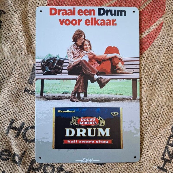 Drum - Metalen wandbord