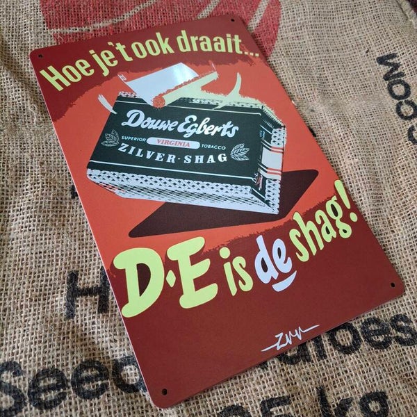 Douwe Egberts - Metalen wandbord