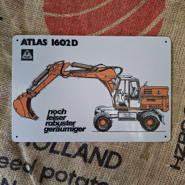 Atlas 1602 D - Metalen wandbord