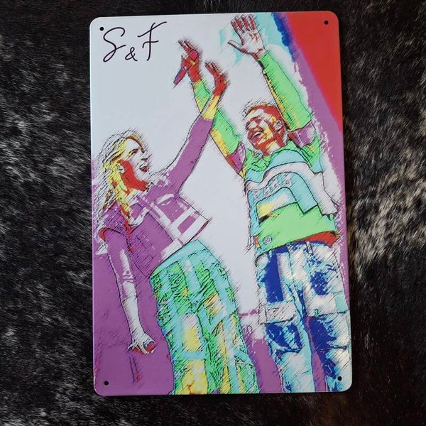 Suzan en Freek - Metalen wandplaat