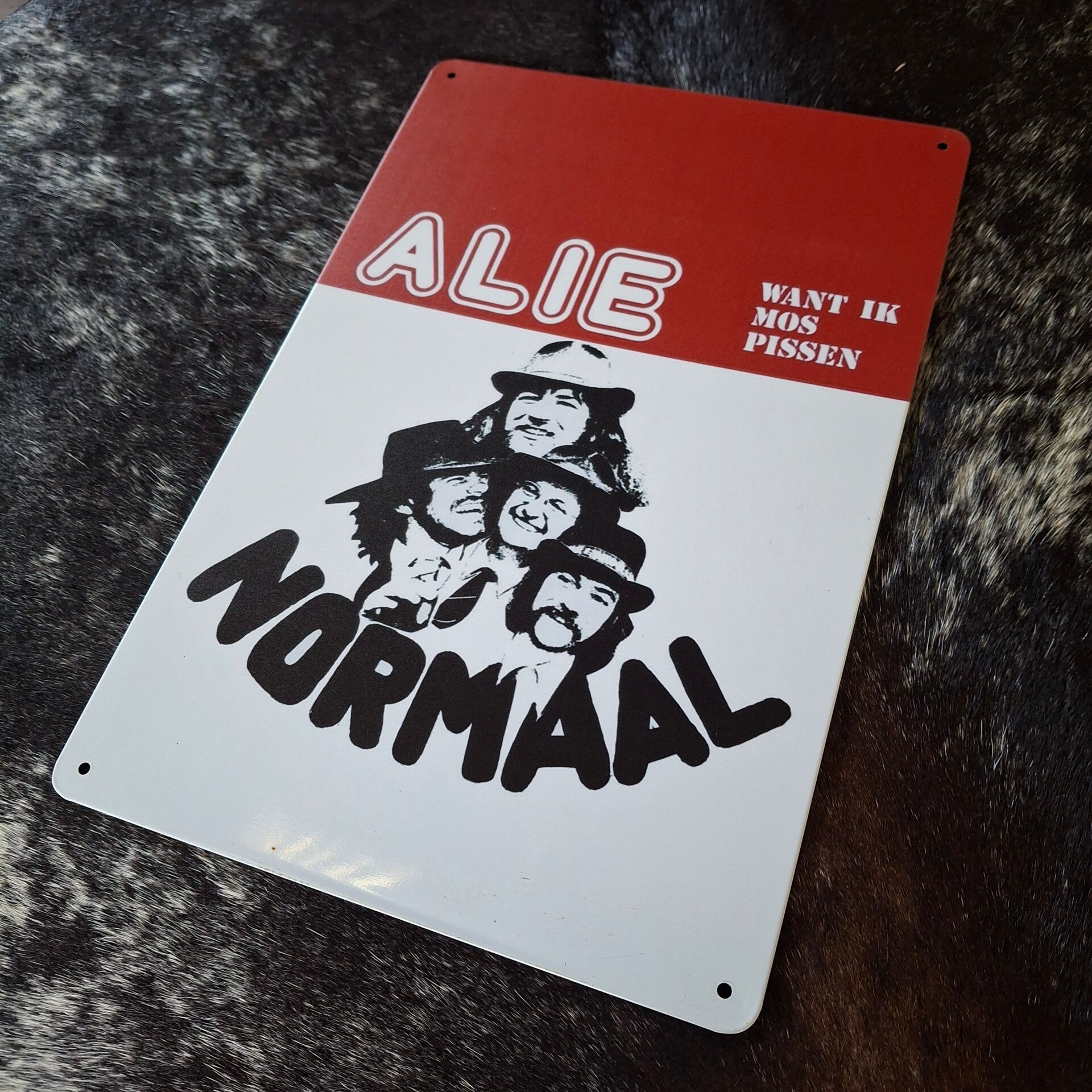 Normaal Alie - Metalen wandbord