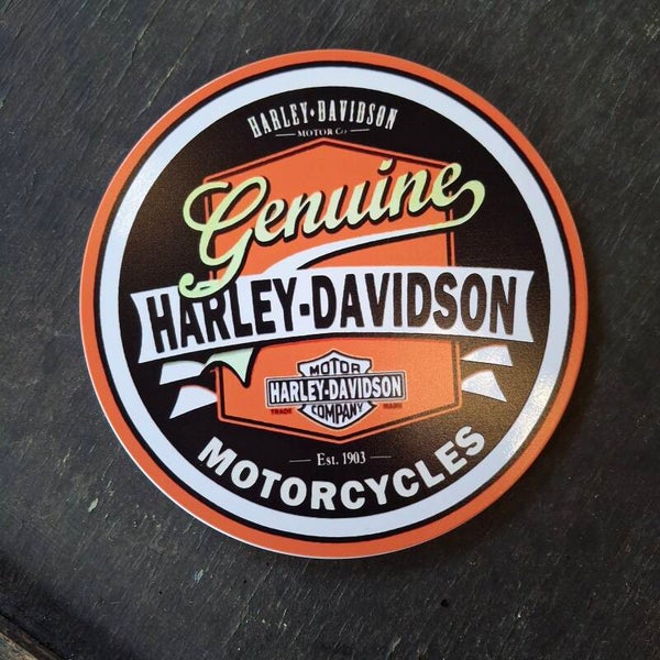 Harley Davidson - Ronde metalen wandplaat