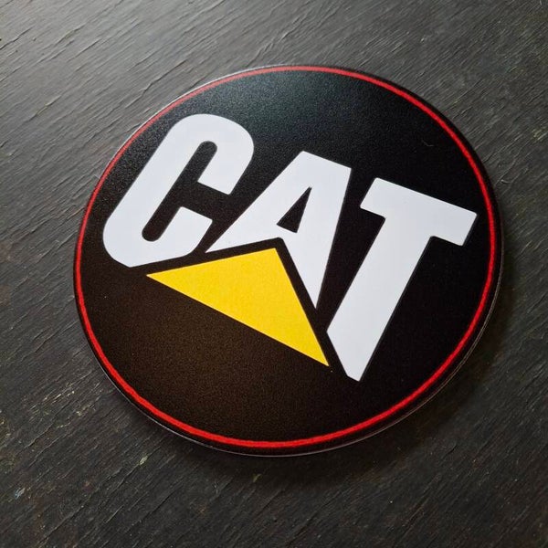 Caterpillar - Metalen wandbord rond