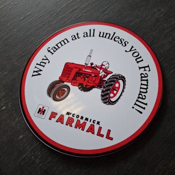 Mccormick Farmall - Metalen wandbord rond