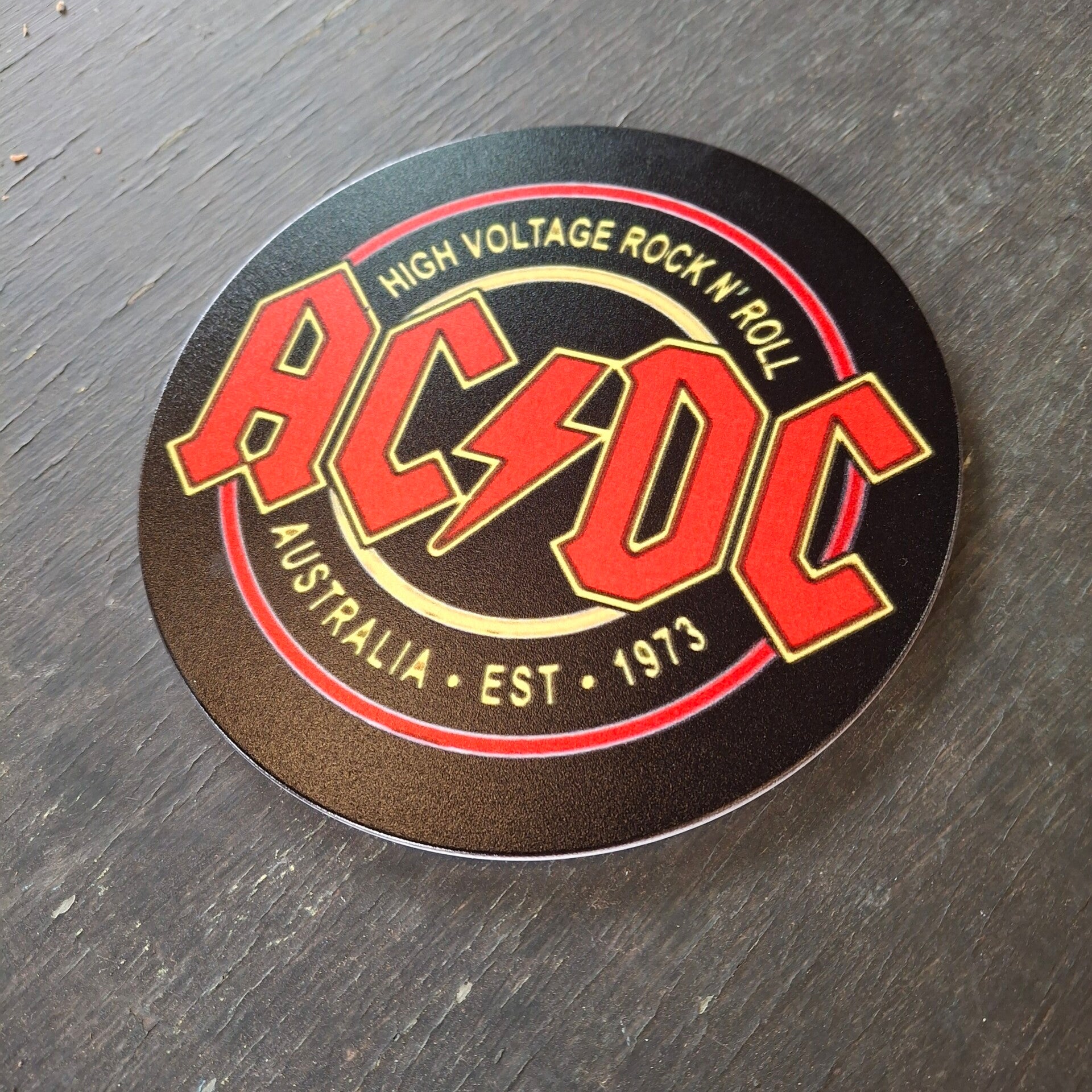 AC/DC - Ronde metalen wandplaat