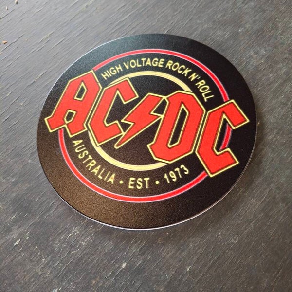 AC/DC - Ronde metalen wandplaat