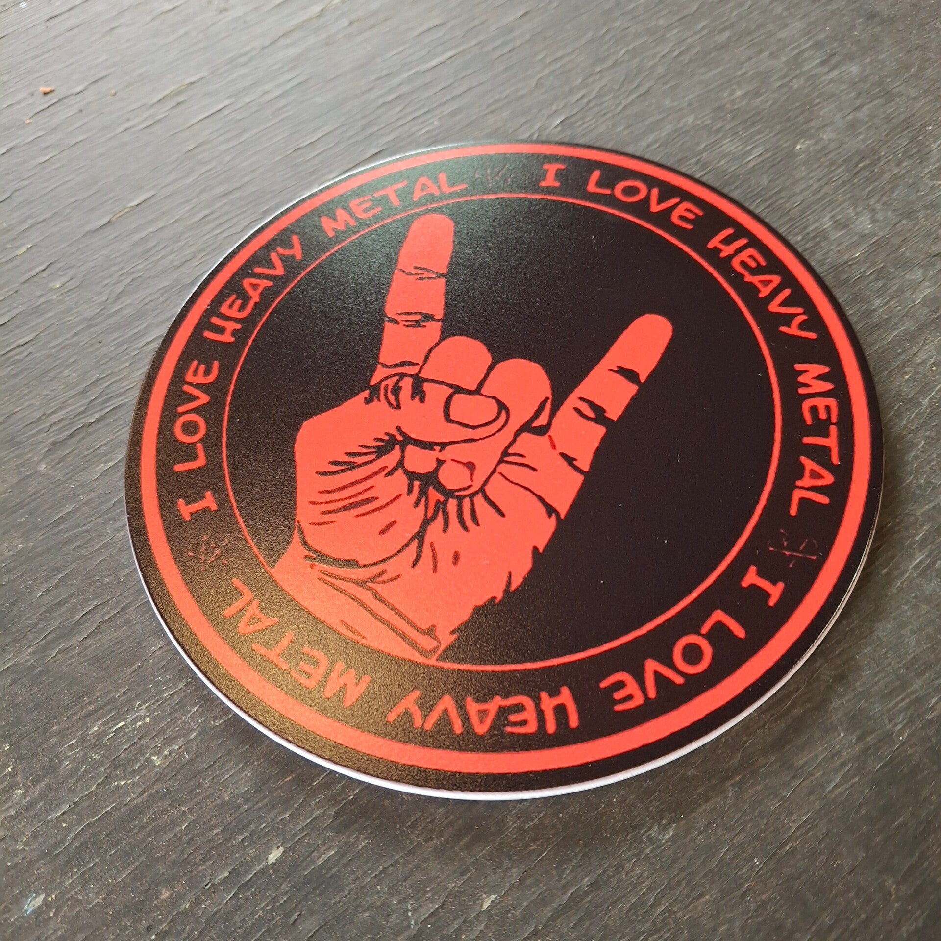 Heavy Metal fan - Rond metalen wandbord