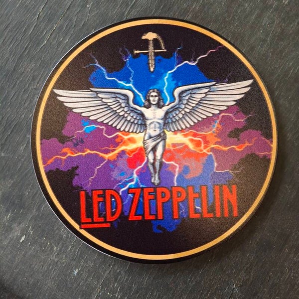 Led Zeppelin - Rond metalen wandbord