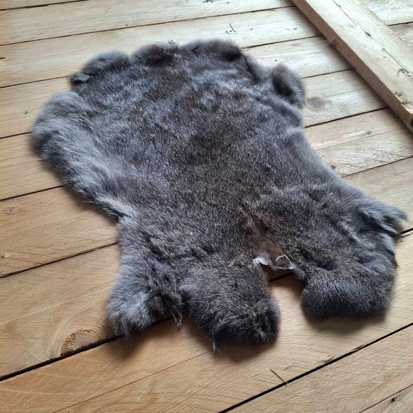 Konijnenvacht donkergrijs - Natuurlijke decoratie