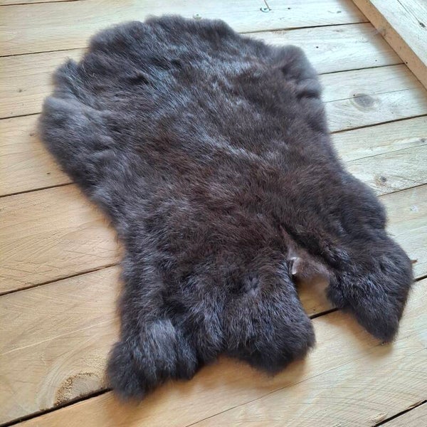 Konijenvacht donkerbruin - Natuurlijke decoratie