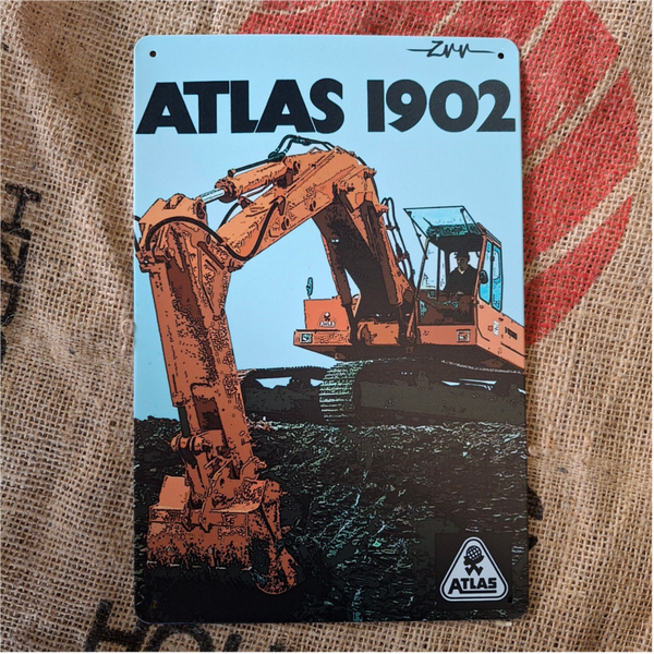 Atlas 1902 - Metalen wandplaat