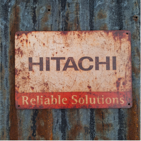 Hitachi - Metalen wandbord