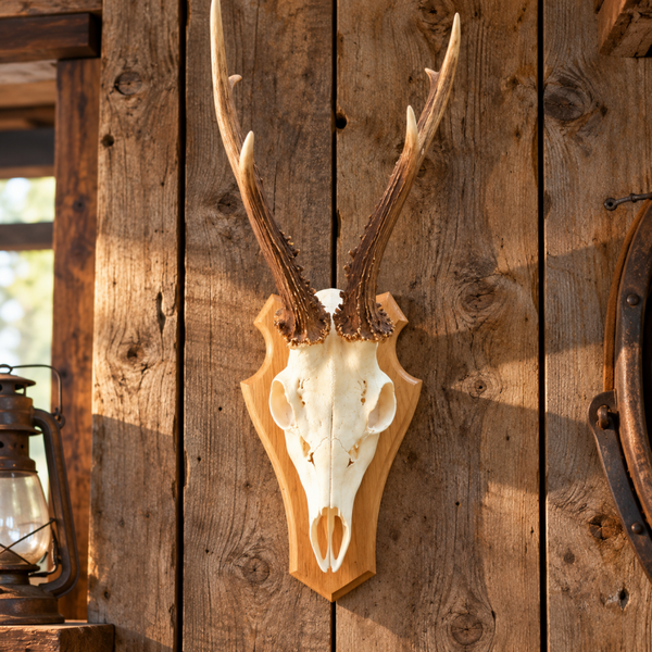 Reegewei op licht houten schild - Natuurlijke decoratie