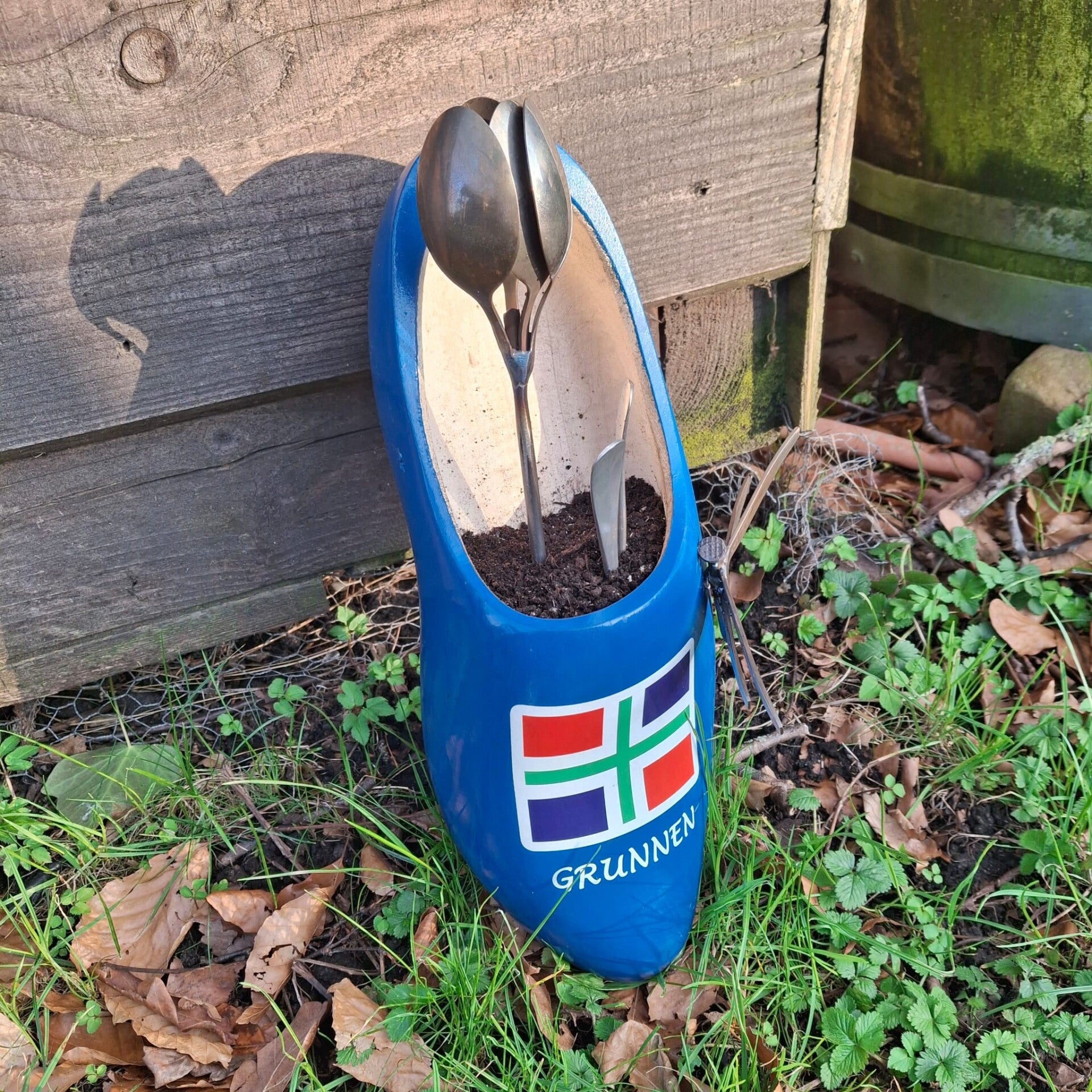 Klomp Groningen met ijzerwerk - Houten decoratie