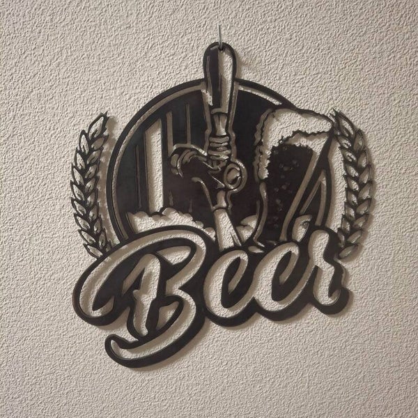 Beer - Metalen wanddecoratie
