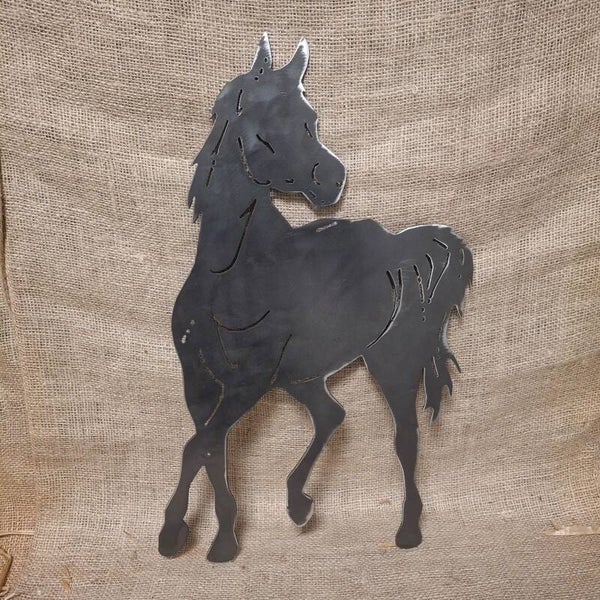 Staand Paard - Metalen wanddecoratie