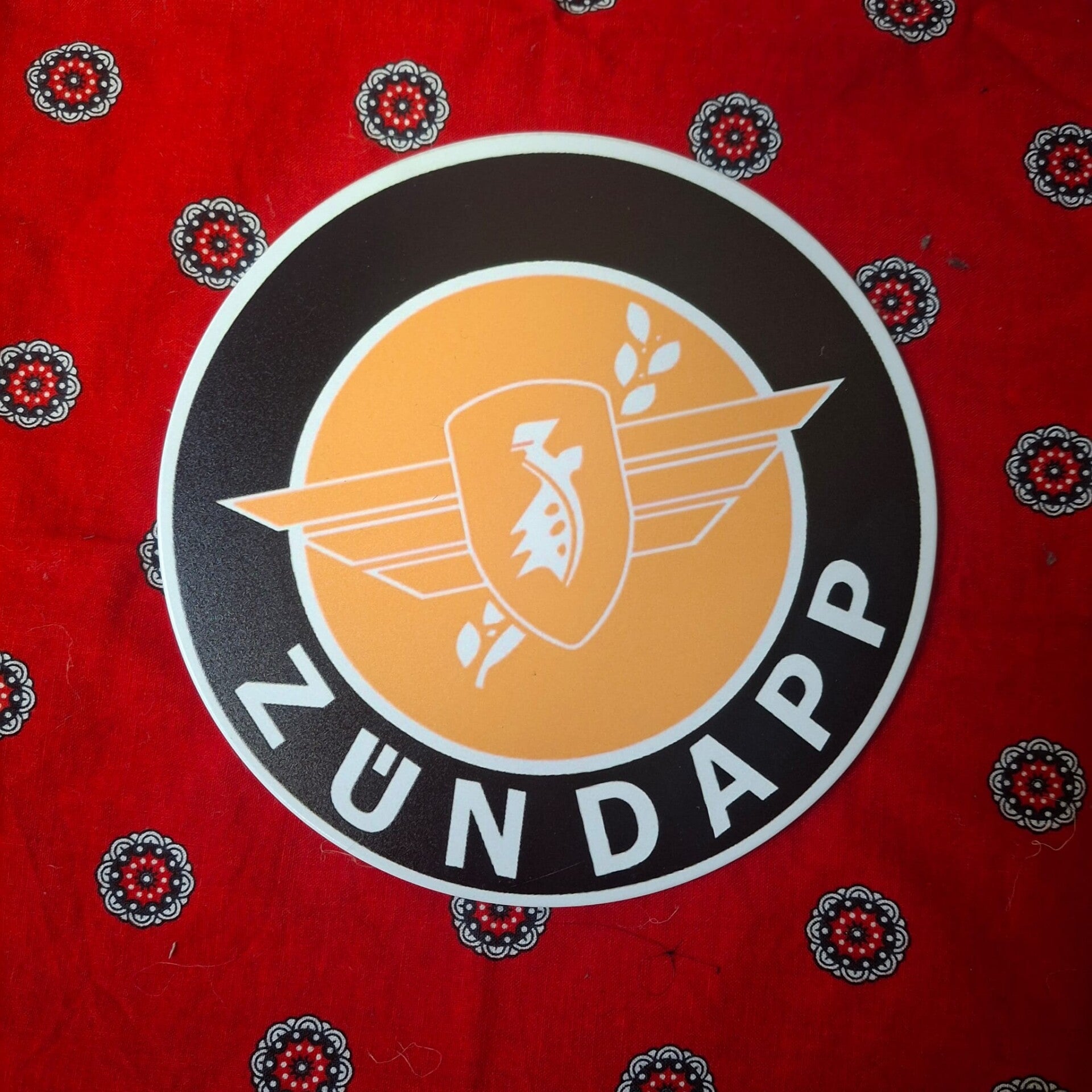 Zundapp - Ronde metalen wandbord
