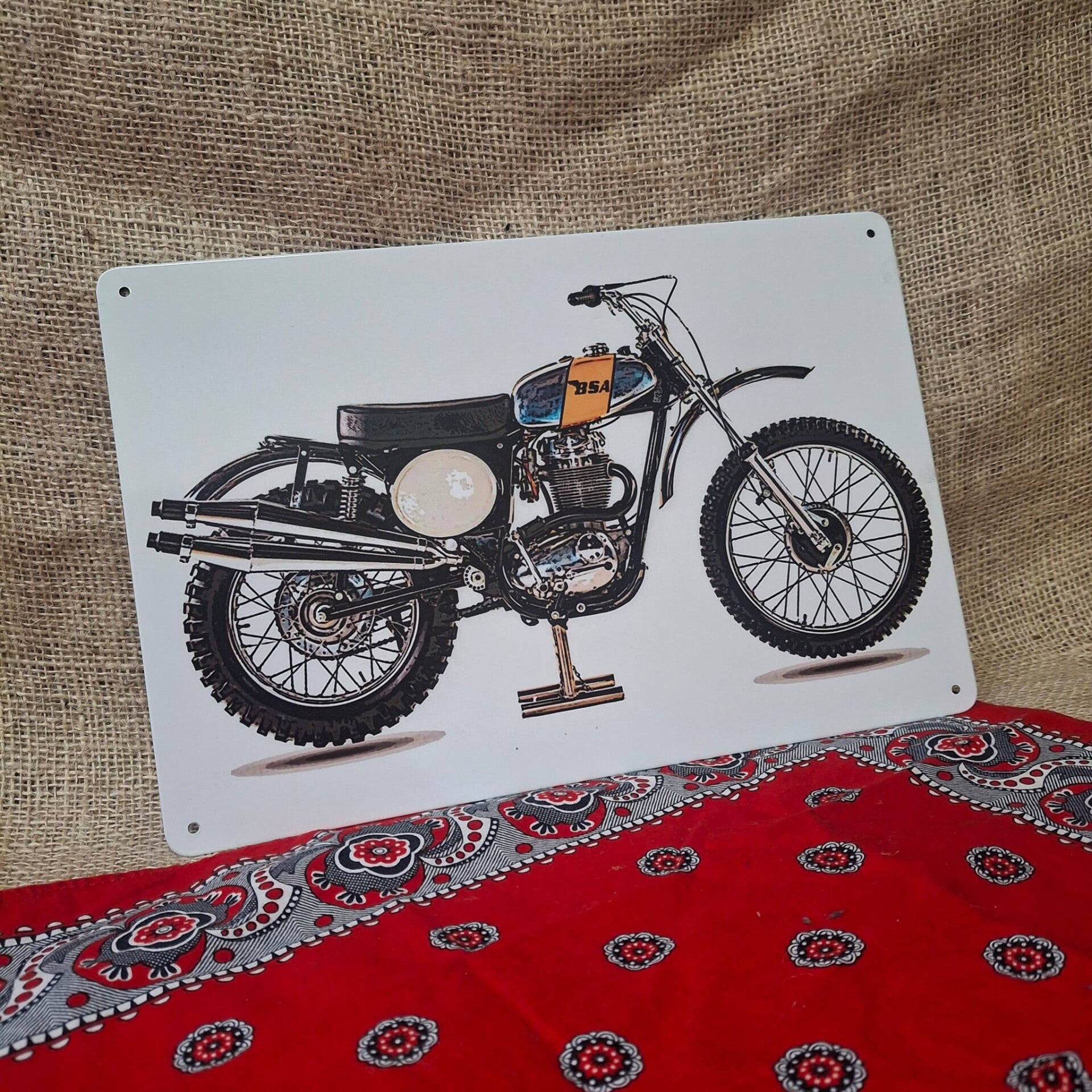 BSA B50 1974 - Metalen wandbord