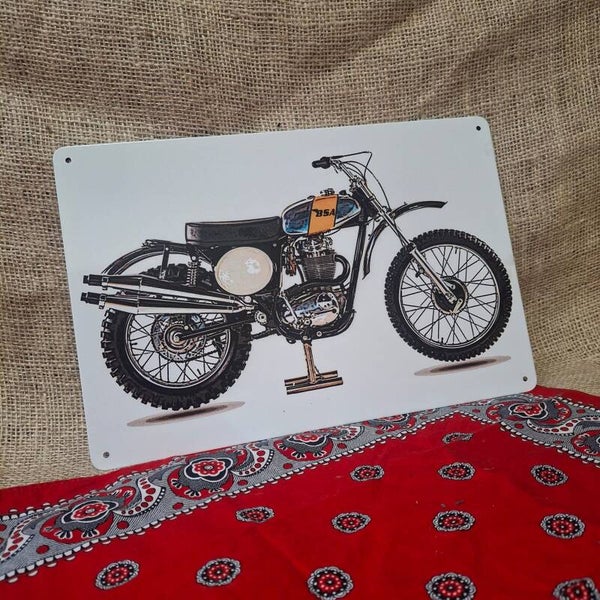 BSA B50 1974 - Metalen wandbord