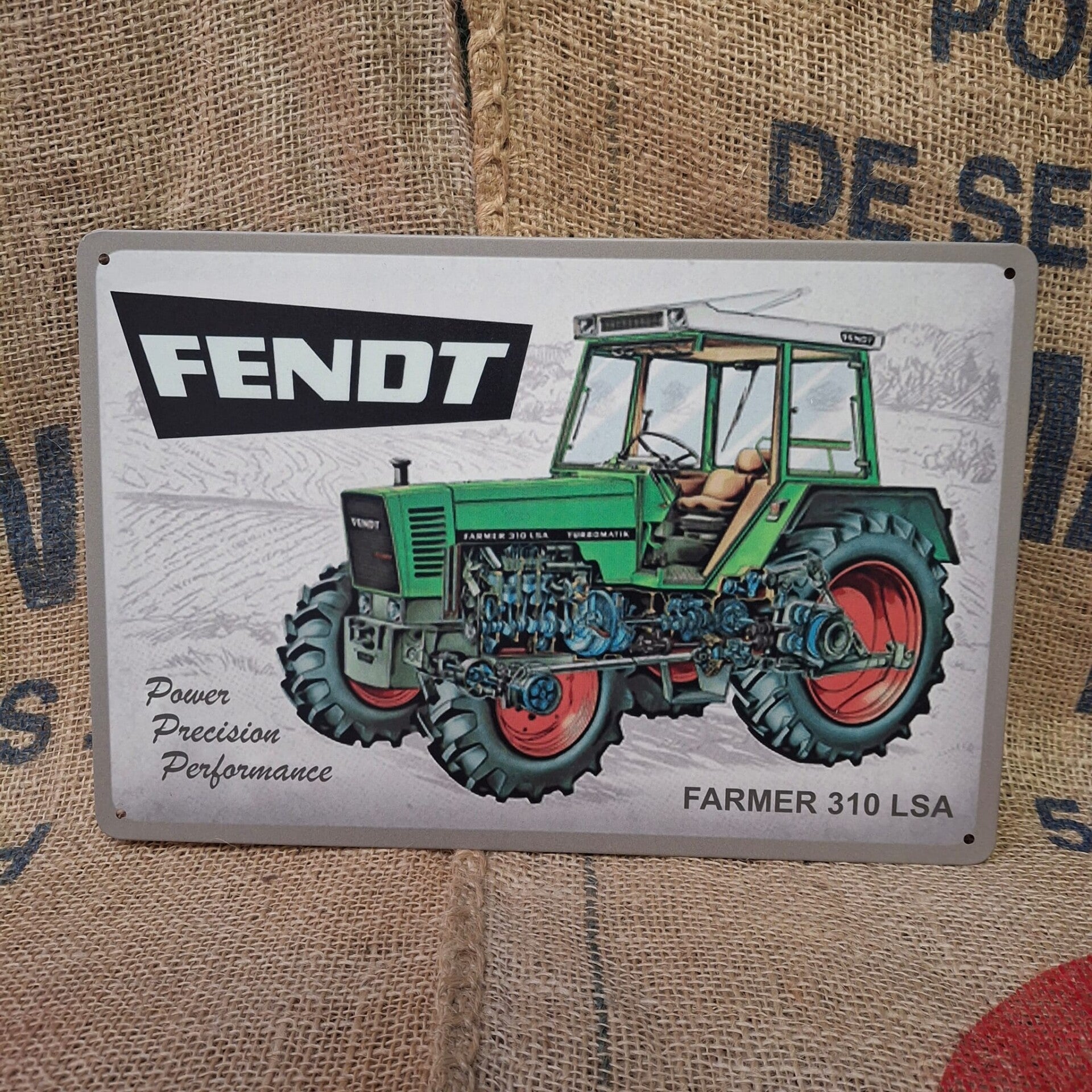 Fendt 610 LSA - Metalen wandbord