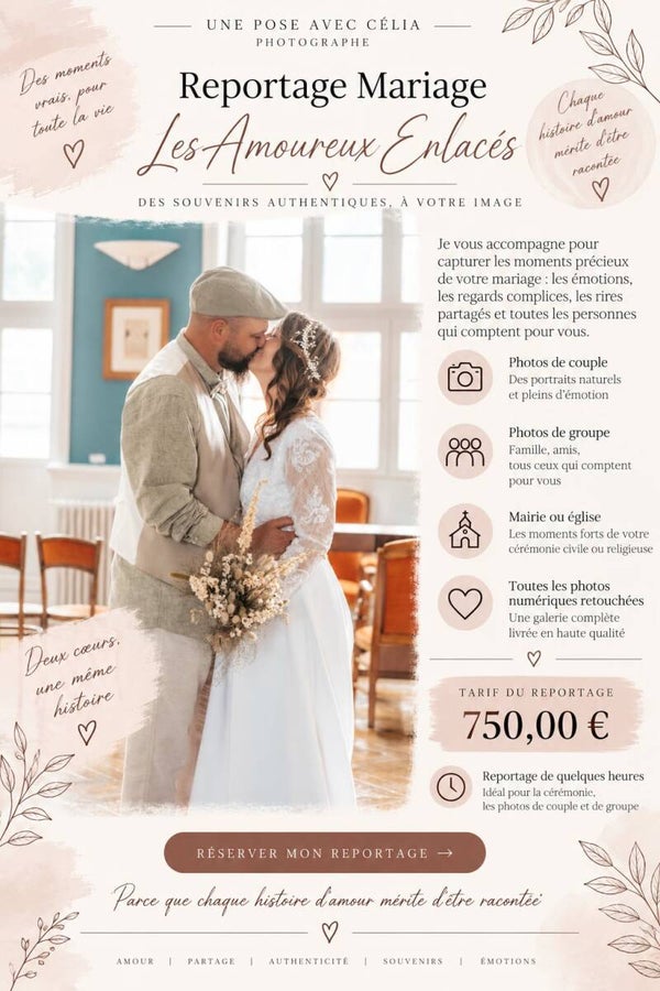 Formule : "Les amoureux enlacés"
