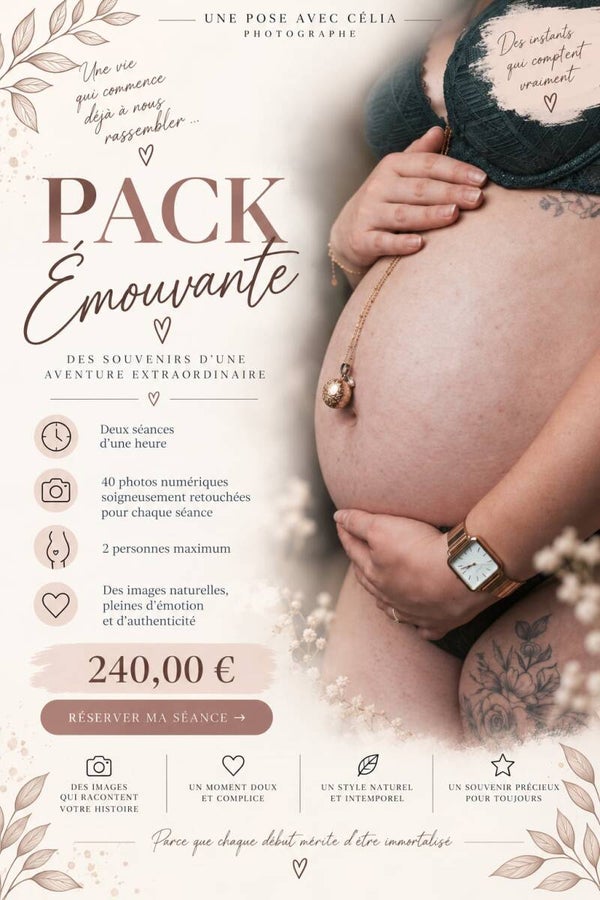 Séance avant/après grossesse "Emouvante" :