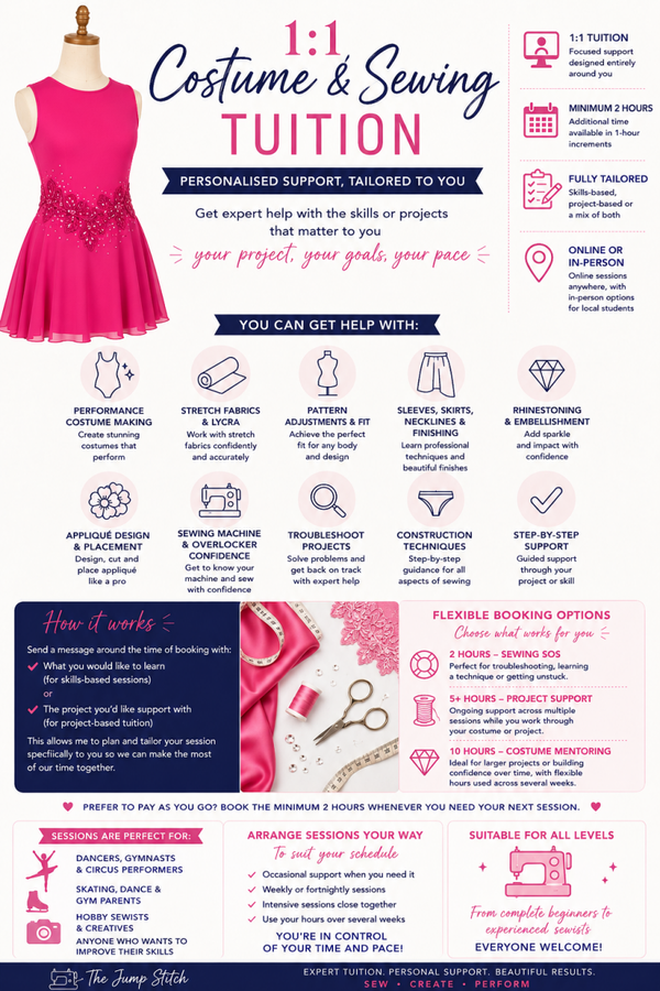 1:1 Costume Making Tuition