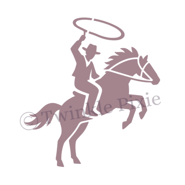Sjabloon - Cowboy met Lasso