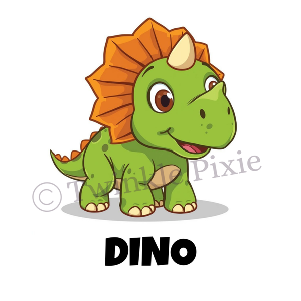 Magneetkaartje - dino triceratops