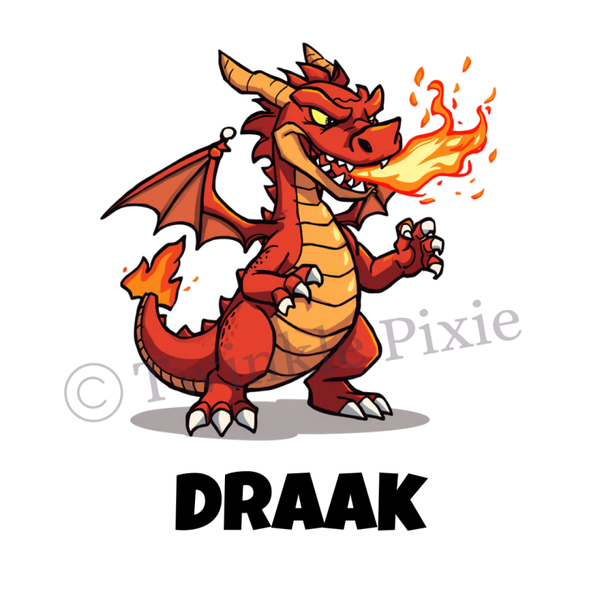Magneetkaartje - woeste draak