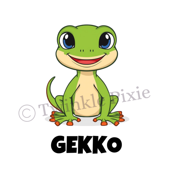 Magneetkaartje - gekko