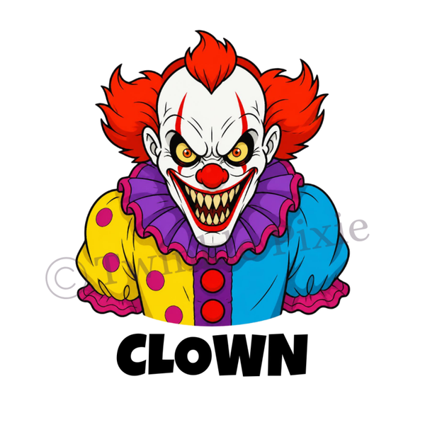 Magneetkaartje - clown eng