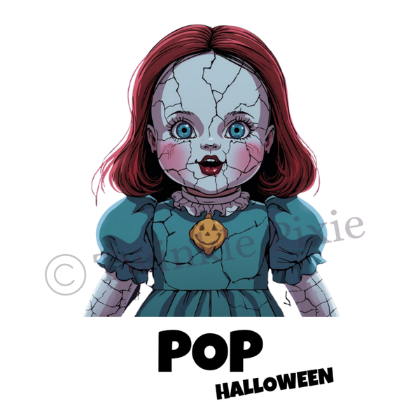 Magneetkaartje - pop halloween