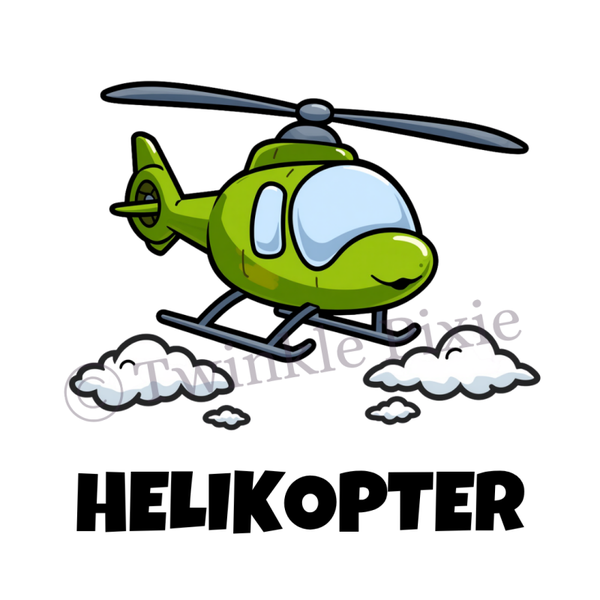Magneetkaartje - helikopter