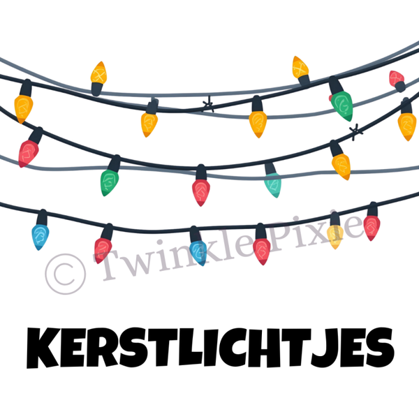 Magneetkaartje - kerstlichtjes