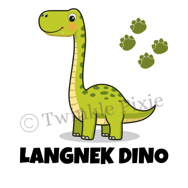 Magneetkaartje - langnek dino