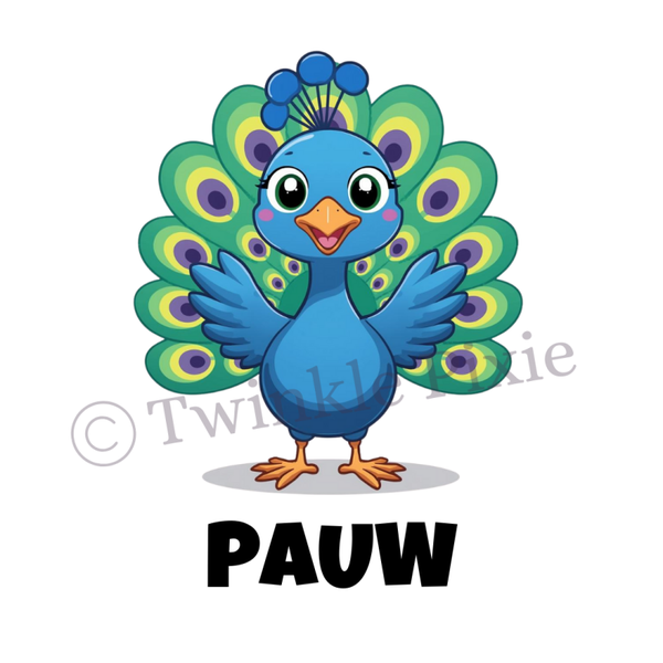 Magneetkaartje - pauw
