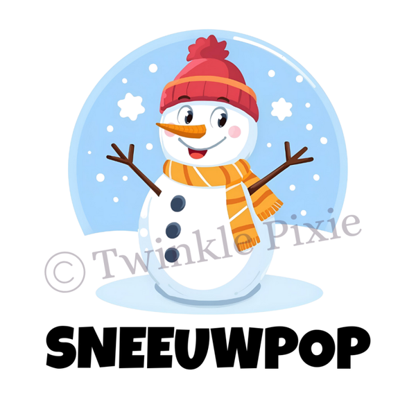 Magneetkaartje - sneeuwpop