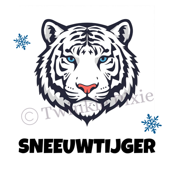Magneetkaartje - sneeuwtijger