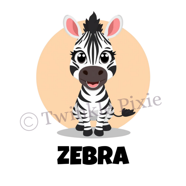 Magneetkaartje - zebra