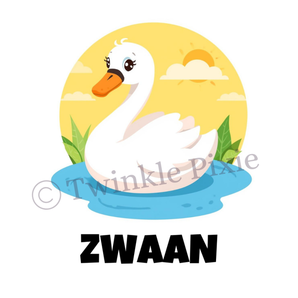 Magneetkaartje - zwaan