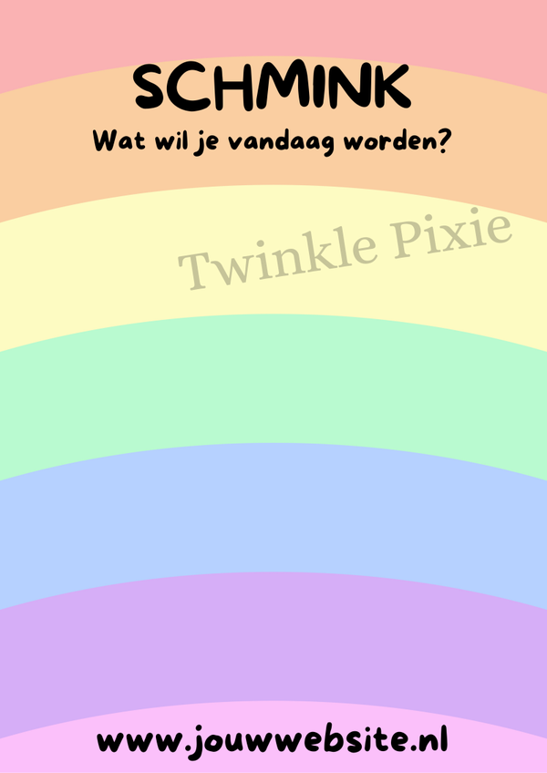 Menukeuzebord - pastel regenboog
