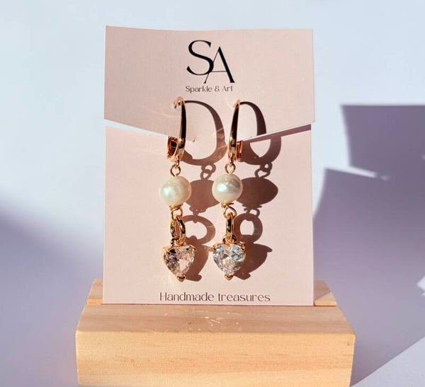 Sparkling hearts and Bali pearls